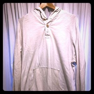 Banana Republic 3-button pullover cotton hoodie